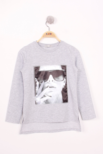 Toontoy Girl - Glasses Printed Sweatshirt