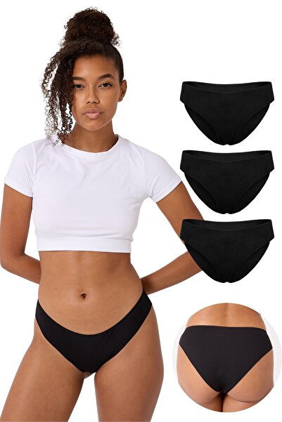 FOREVER MORE 3 Pack Laser Cut Slip Panties Ghost Panties