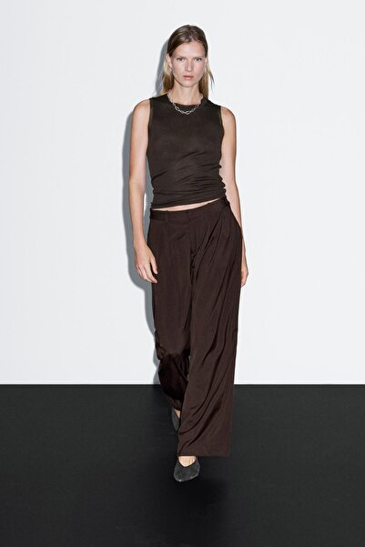 Massimo Dutti Çift biyeli kolsuz t-shirt