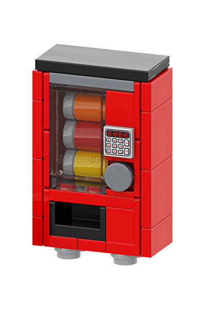 LEGO Orjinal Aksesuar Custom Minifigür Şehir Modular Building Bina Kırmızı Otomat Vending Machine