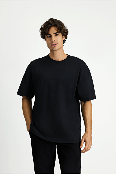 Kiğılı Crew Neck Oversize Extra Relaxed Fit Extra Relaxed Fit Cotton T-Shirt