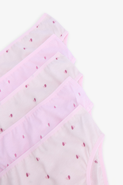 Penti Girl's Two Heart Heart Patterned 5-Piece Panties
