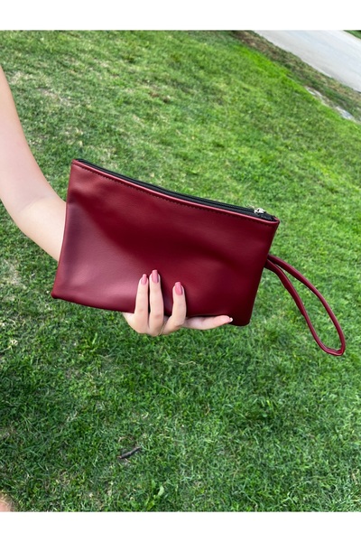 ZUU BAGS Women's Burgundy Clutch Bag Portfolio Handbag