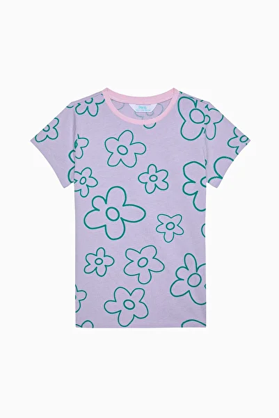 Penti Girl's Flowers Lilac Pajama Set