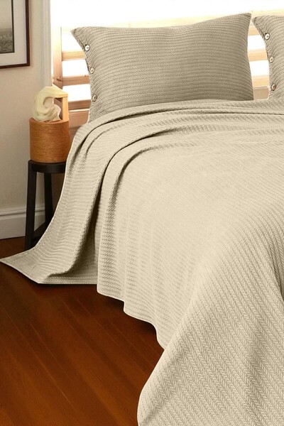 Cottonest Çitf Kişilik Yatak Örtüsü Pİke 2 Adet Yastık Kılıfı