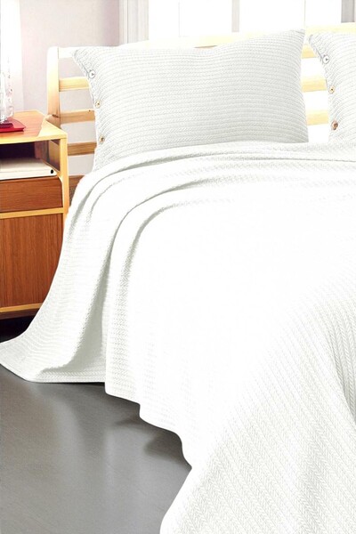 Cottonest Çitf Kişilik Yatak Örtüsü Pİke 2 Adet Yastık Kılıfı