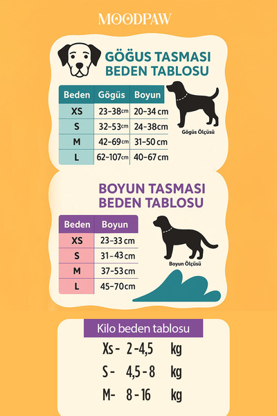 MOOD PAW Sugar Mood Çekiştirme Önleyici Ayarlanabilir H Tipi Köpek Göğüs Tasması