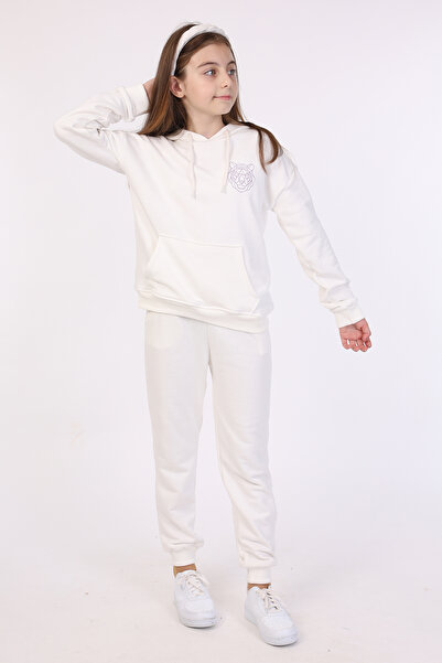 Toontoy Girl's Embroidered Tracksuit Set