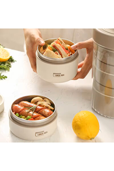 OEM Set of 2 thermal casseroles with insulated bag, capacity 1040 ml, cream