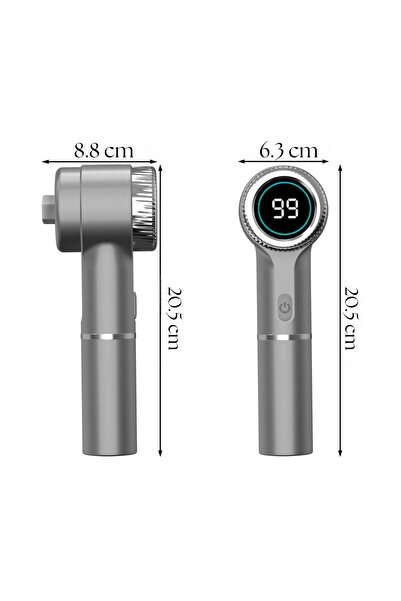 OEM Multifunctional 5-in-1 rotating electric toothbrush, LED display, 3 speeds, USB, water resistance, gray