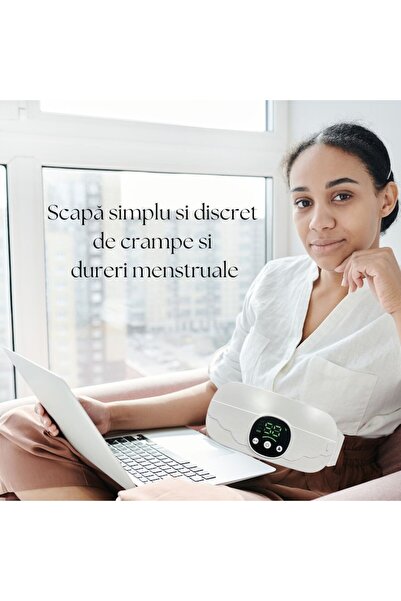 OEM Dispozitiv incalzire si masaj dureri menstruale, 4 trepte temperatura, portabil, alb