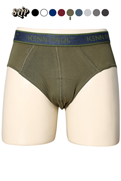 KENN PAUL Men's Plain Cotton Khaki Boxers | Slip Boxer