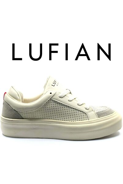 Lufian 111230259 Pantofi din piele pentru bărbați Allan Sneaker ALB