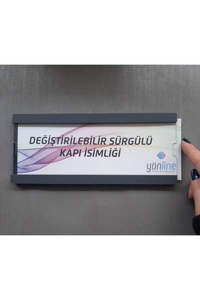 Yönline Değiştirilebilir Kendinden Yapışkanlı Sürgülü Kapı Isimliği