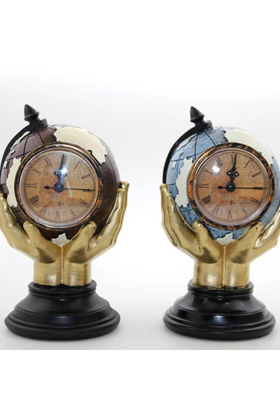 SepetBudur World Globe with Polyester Clock Alk2831
