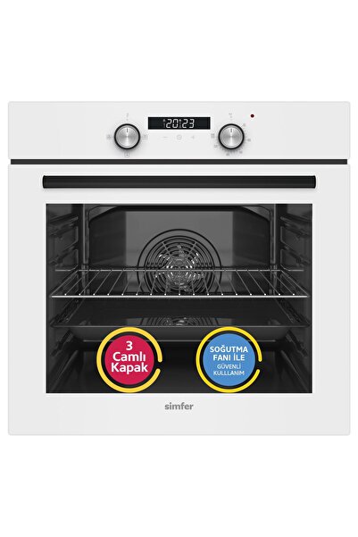 Simfer 4 Fonksiyon Trend Dijital Beyaz Power Turbo 3'lü Ankastre Set ( Fırın + Ocak + Davlumbaz)