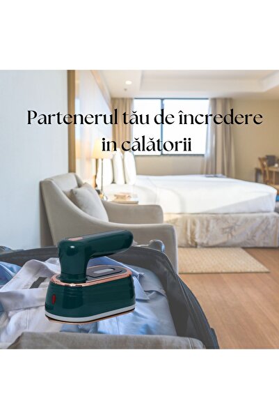 OEM PANCERKA portable steam iron, 1200W, 110ml tank, titanium soleplate, green