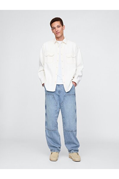 GAP Erkek Mavi UltraSoft Baggy Jean Pantolon