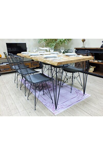 NT Concept Ntconcept Doğal Ağaç Yemek Masası - (60cm-120cm Masa)