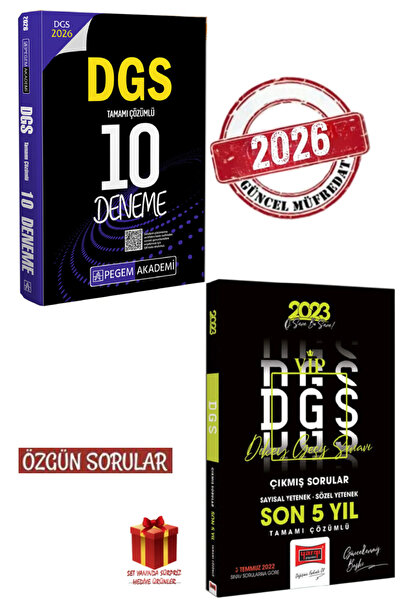Pegem Akademi Yayıncılık 2026 Pegem DGS 10 Deneme+Yargı DGS Çıkmış Sorular So...