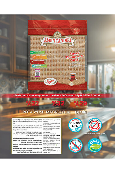 ASRIN TANDIRI 2'Lİ PAKET ( 2 paket Ekşi Hamurlu Kepekli Lavaş Ekmeği)