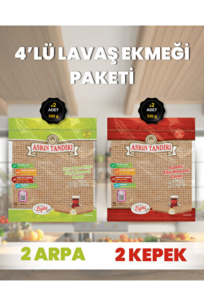 ASRIN TANDIRI 4'LÜ LAVAŞ PAKETİ (2 Paket Ekşi Hamurlu Arpa+2 Paket Ekşi Hamur...