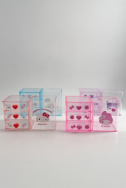 Miniso Sanrio Lisanslı Mini 3 Katmanlı Masa Düzenleyici (Hello Kitty)