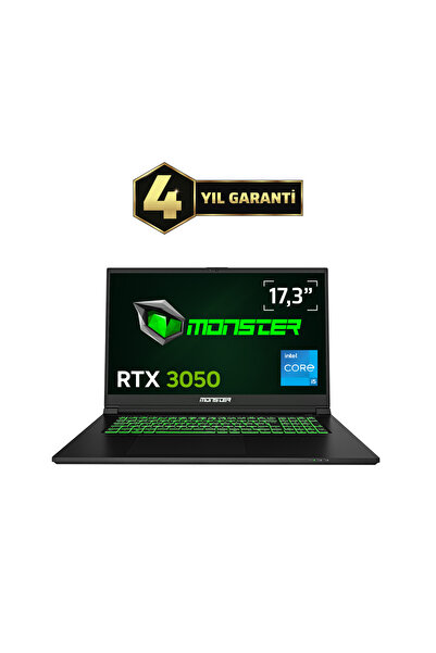 MONSTER Abra A7 V15.3.3 Intel Core i5 13500H 16 GB RAM 500 GB SSD 6 GB RTX 3050 Windows 11 17,3" FHD 144 Hz
