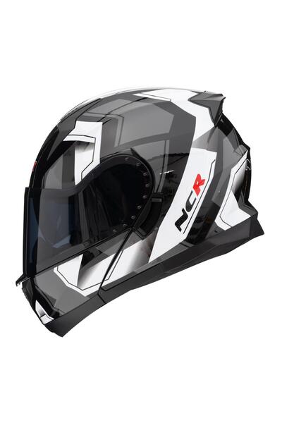 NCR ICON Çene Açılır Kask Siyah Vizörlü