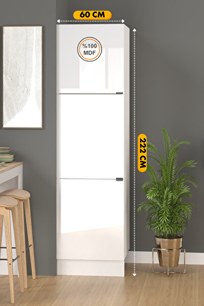 Fly Mobilya 60 CM %100 Mdf Efil Boy Dolabı, Çok Amaçlı Dolap