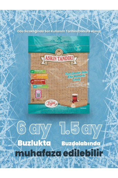 ASRIN TANDIRI 1 Paket Ekşi Hamurlu Çavdar Lavaş Ekmeği