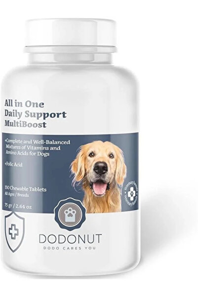 DODONUT Multiboost Köpek Multivitamin Ve Amino Asit Besin Takviyesi, 150 Tablet