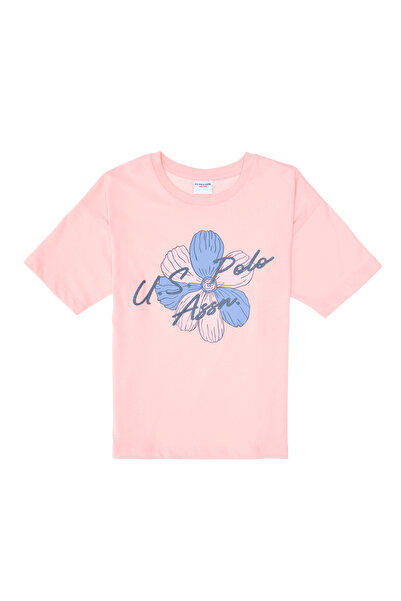 U.S. Polo Assn. Kız Çocuk Somon Şortlu Alt Üst Takım 50312506-VR047