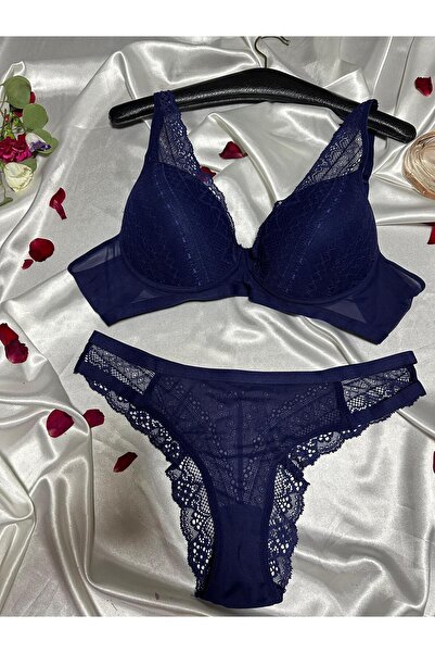 Elora Romantic Lace and Tulle Detailed Lingerie Set