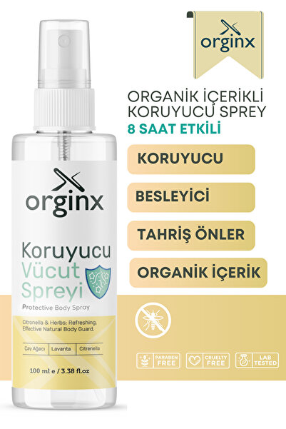 Orginx Doğal Koruyucu Sivrisinek ve Kene Kovucu Sprey Losyon Bitkisel Tüm Vüc...