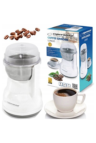 ESPERANZA Electric Coffee Grinder Lugo 120-160W/50g, Steel Blade, White