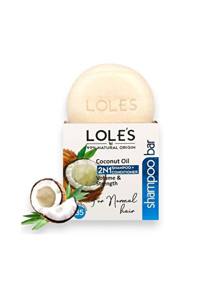Lole's Shampoo Bar and Conditioner 2in1 with Coconut Oil for Nourish & Deep Moisture