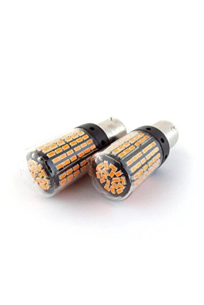 ASTRA LED P21w Ba15s 1156 144 Ledli Ultra Parlak Sinyal Park Ampül Tek Duy Turuncu Tak Kullan (2 ADET)