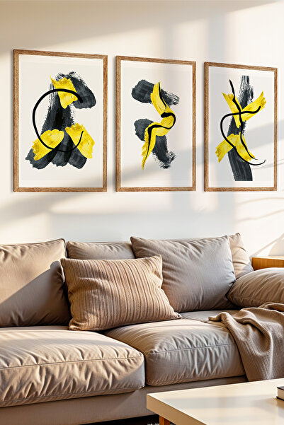 Zevahir Mobilya Dekorasyon Set de pictură din MDF cu aspect de cadru din lemn...