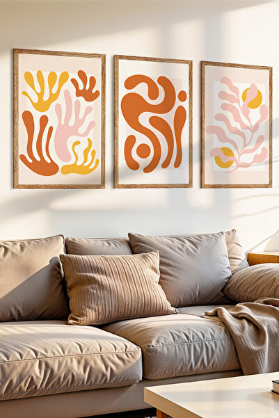 Zevahir Mobilya Dekorasyon Set de pictură MDF cu aspect de cadru din lemn în ...