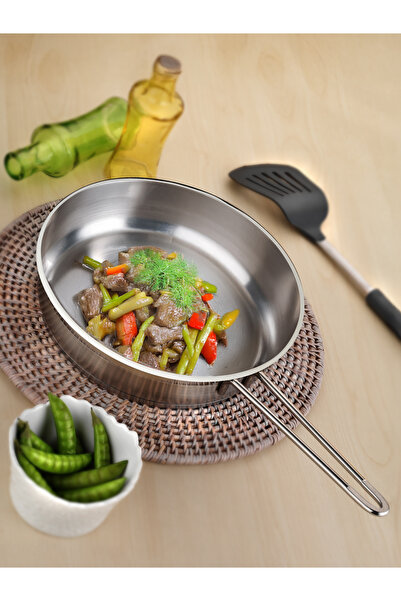 Hascevher Anett Çelik 28x8 Cm Kapaksız Tava