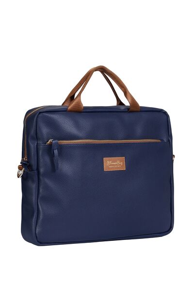 BloominBag حقيبة كمبيوتر محمول / ماك بوك مقاس 15-16 بوصة من Pitonic Nature Navy