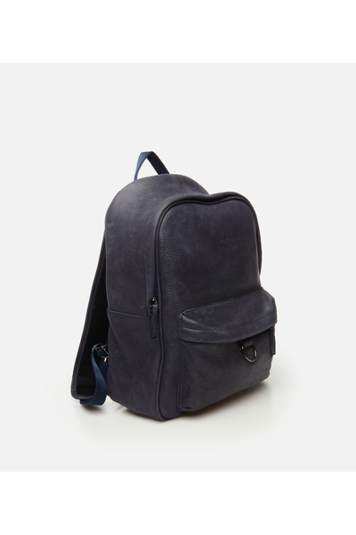 Hotiç Men's Leather Navy Blue Backpack