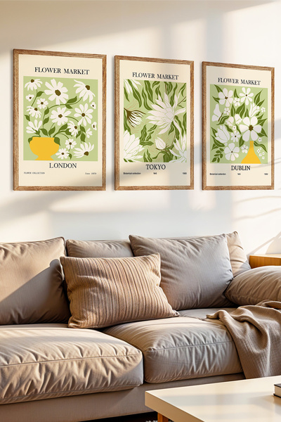 Zevahir Mobilya Dekorasyon Set de pictură MDF cu aspect de cadru din lemn cu ...