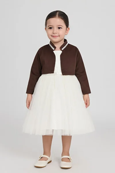 Prenses Peri Kids Girl Evening Dress Party Dress with Bolero