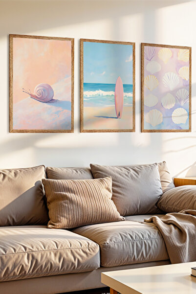 Zevahir Mobilya Dekorasyon Set de pictură din MDF cu aspect de cadru din lemn...