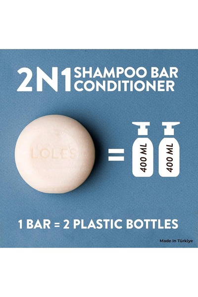 Lole's Shampoo Bar and Conditioner 2in1 with Coconut Oil for Nourish & Deep Moisture