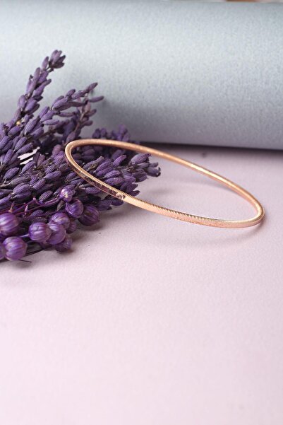 BY BARUN SİLVER Ajda Bilezik Kibrit Çöpü Halka 925 Ayar Modern Gümüş Bilezik