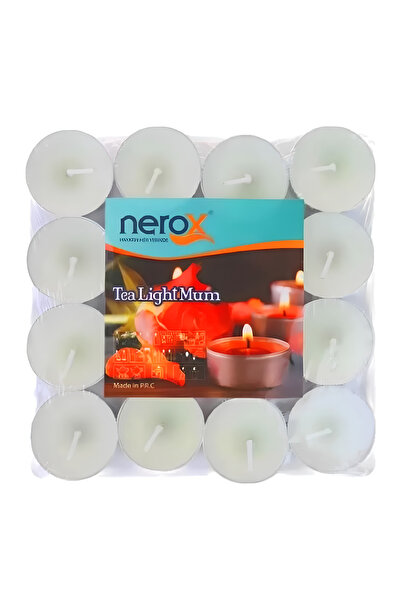 Genel Markalar Nerox Mum Tealight Yuvarlak 16 Lı Beyaz Nrx-38b