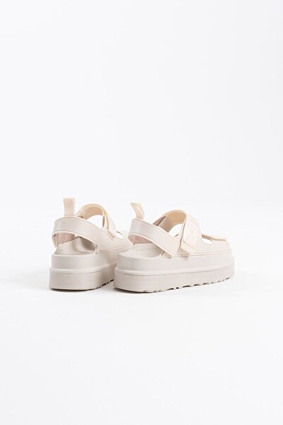 Zerenyus Zeta Premium Velcro Beige Women's Sandals